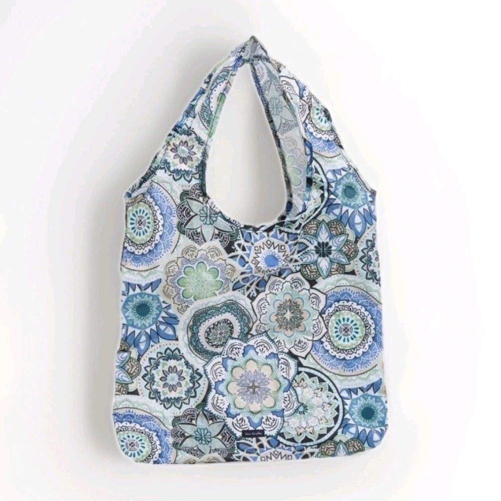 Vera Bradley Sketched Medallion Reusable Tote Bag With Clip - Picture 4 of 4